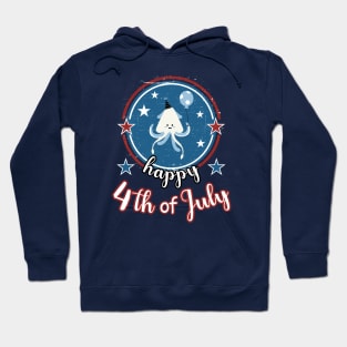 Cute Patriot Squid Happy 4th of July Hoodie